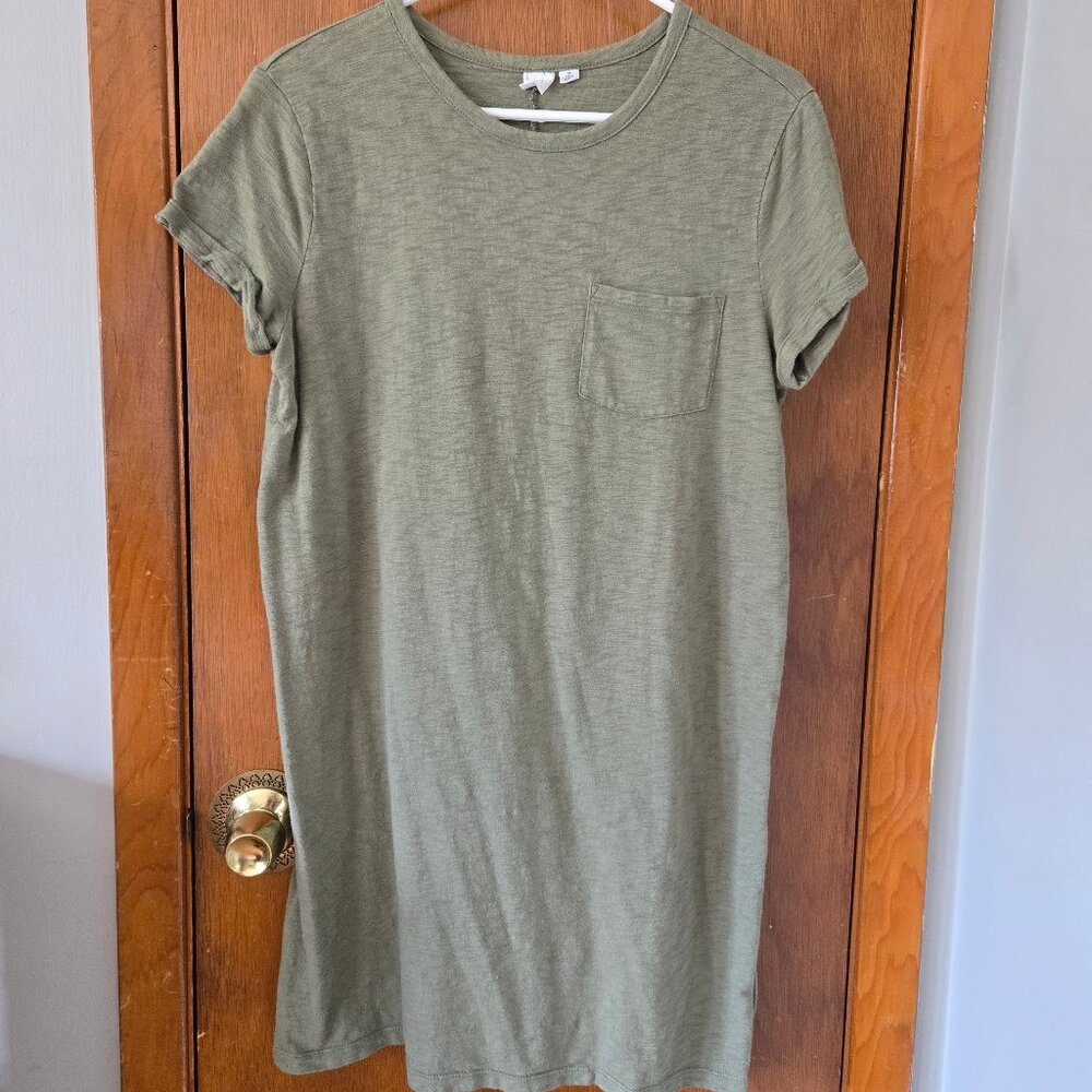 Green GAP Pocket T-shirt Dress, Medium Tall